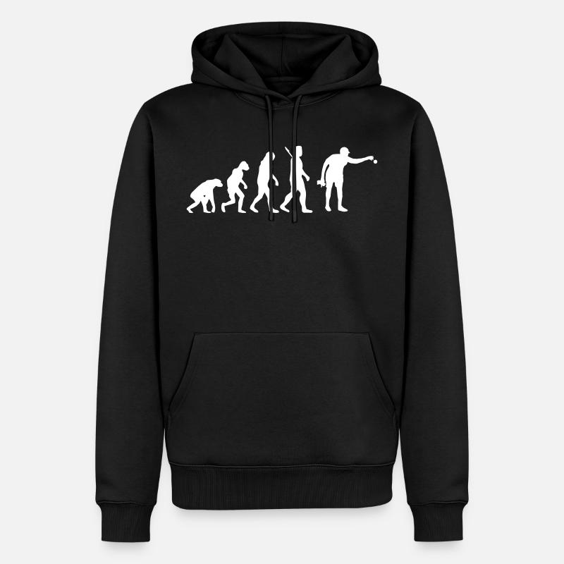 Evolution Boule - Männer Premium Bio Hoodie - Schwarz