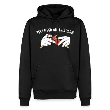 Yes I Need All This Yarn Knitting - Men’s Premium Organic Hoodie - black - Front - Nico (187cm)