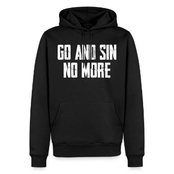 Go And Sin No More - Männer Premium Bio Hoodie - Schwarz - Vorne - Nico (187cm)