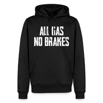 Tout l’accélérateur pas de freins - Sweat à capuche Premium bio Homme - noir - Devant - Nico (187cm)
