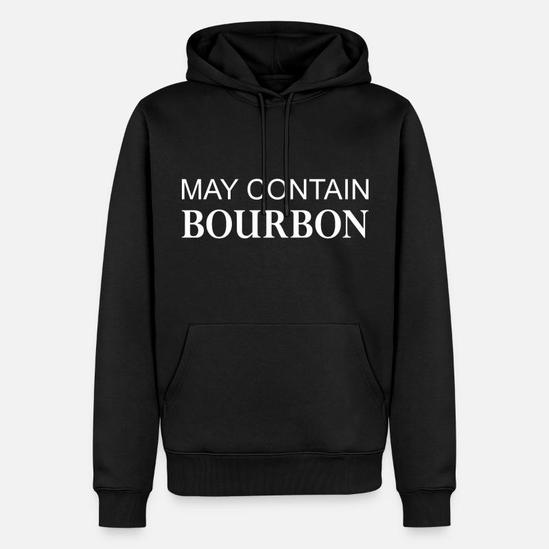 Peut contenir du whisky bourbon - Sweat à capuche Premium bio Homme - noir