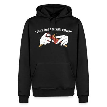 Je ne tricote pas un patron au crochet Tricot - Sweat à capuche Premium bio Homme - noir - Devant - Nico (187cm)