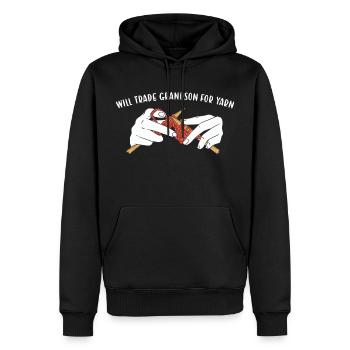 Will Trade Grandson For Yarn Knitting - Männer Premium Bio Hoodie - Schwarz - Vorne - Nico (187cm)