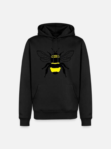 Bee - Men’s Premium Organic Hoodie - black