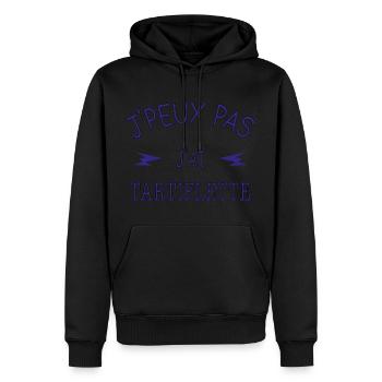 J'peux pas j'ai tartiflette - Sweat à capuche Premium bio Homme - noir - Devant - Nico (187cm)