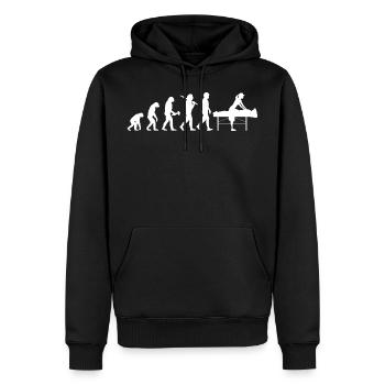 Physiotherapie Physiotherapeut Evolution Geschenk - Männer Premium Bio Hoodie - Schwarz - Vorne - Nico (187cm)
