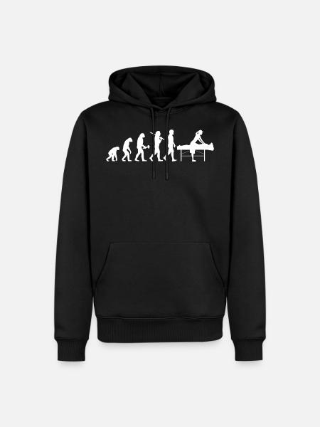 Physiotherapie Physiotherapeut Evolution Geschenk - Männer Premium Bio Hoodie - Schwarz