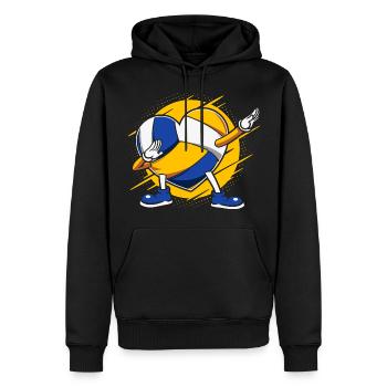Kinder Dabbing Volleyball Spieler Beachvolleyball - Männer Premium Bio Hoodie - Schwarz - Vorne - Nico (187cm)