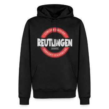 Reutlingen Allemagne Ville Skyline Home Love - Sweat à capuche Premium bio Homme - noir - Devant - Nico (187cm)