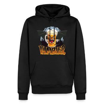 Vambier Vampire Bière Halloween Party Drôle Costume - Sweat à capuche Premium bio Homme - noir - Devant - Nico (187cm)