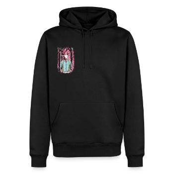 Der ultimative Weihnachts-Hirsch mit Fliege. - Männer Premium Bio Hoodie - Schwarz - Vorne - Nico (187cm)