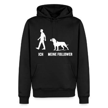 Ich meine Follower Cane Corso Cane Corsofan - Männer Premium Bio Hoodie - Schwarz - Vorne - Nico (187cm)