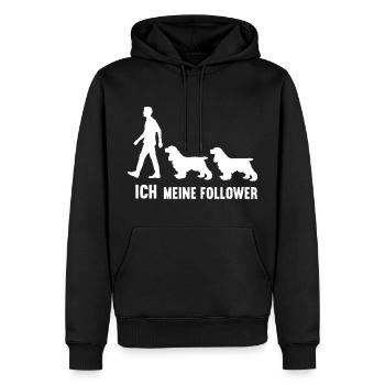 Ich Meine Follower Cocker Spaniel Spanielbesitzer - Männer Premium Bio Hoodie - Schwarz - Vorne - Nico (187cm)