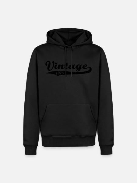 Vintage 1975 - Sweat à capuche Premium bio Homme - noir