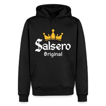 Salsero Original - Salsa Dance Fashion - Männer Premium Bio Hoodie - Schwarz - Vorne - Nico (187cm)