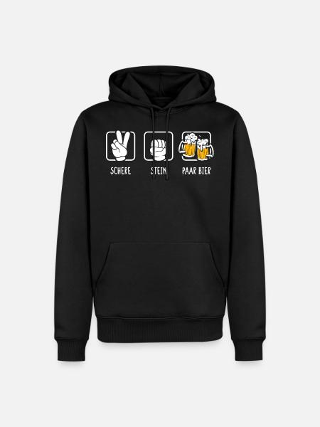 Trinker Säufer Saufen - Männer Premium Bio Hoodie - Schwarz