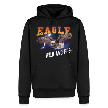 Eagle Eagle Freedom Freedom Nature Aventure - Sweat à capuche Premium bio Homme - noir - Devant - Nico (187cm)