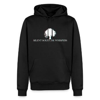 Silent Solitude Whispers - Men’s Premium Organic Hoodie - black - Front - Nico (187cm)