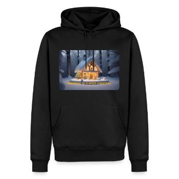 Rêver d’un Noël blanc - Sweat à capuche Premium bio Homme - noir - Devant - Nico (187cm)