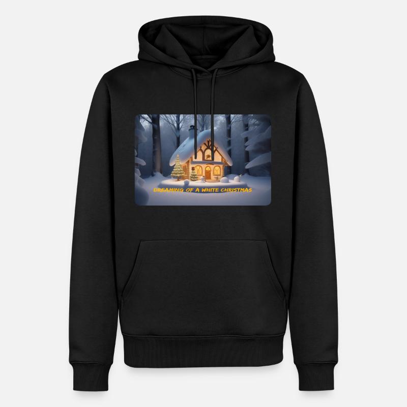 Rêver d’un Noël blanc - Sweat à capuche Premium bio Homme - noir