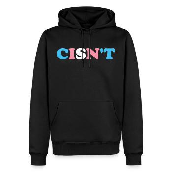 Cisn't Transgender Saying - Men’s Premium Organic Hoodie - black - Front - Nico (187cm)