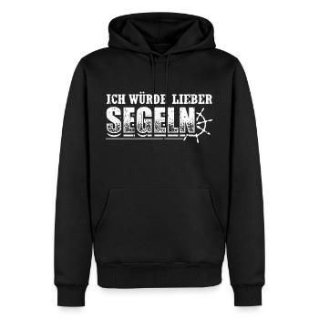Segeln Segler Segel Shirt Würde Lieber - Männer Premium Bio Hoodie - Schwarz - Vorne - Nico (187cm)