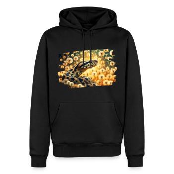 La beauté du serpent parmi les pissenlits - Sweat à capuche Premium bio Homme - noir - Devant - Nico (187cm)