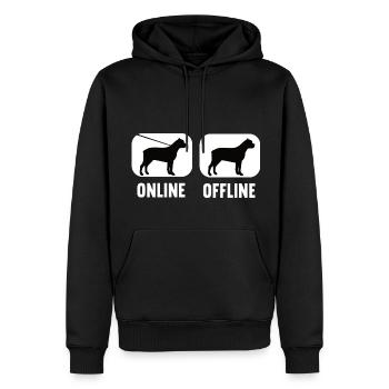 Cane Corso Cane Corso hors ligne Propriétaire de Cane Corso - Sweat à capuche Premium bio Homme - noir - Devant - Nico (187cm)