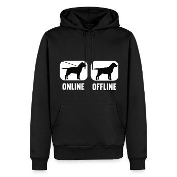 En ligne Hors ligne Labrador Labrador Propriétaire Labbi - Sweat à capuche Premium bio Homme - noir - Devant - Nico (187cm)