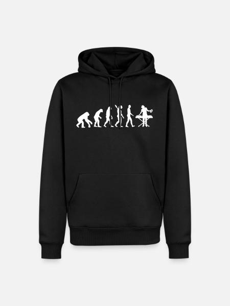 évolution DEEJAY DJ DJING w - Sweat à capuche Premium bio Homme - noir