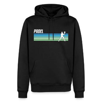 Padel Padelspieler Padeltennis Paddle Padeltrainer - Männer Premium Bio Hoodie - Schwarz - Vorne - Nico (187cm)
