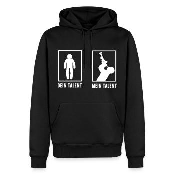 Dein Talent Mein Talent Trompete Trompetenspieler - Männer Premium Bio Hoodie - Schwarz - Vorne - Nico (187cm)