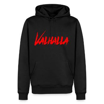 VALHALLA Wikinger nordisch - Männer Premium Bio Hoodie - Schwarz - Vorne - Nico (187cm)