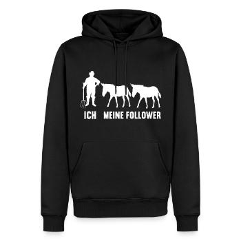 Ich Meine Follower Esel Eselchen Esel-züchter - Männer Premium Bio Hoodie - Schwarz - Vorne - Nico (187cm)