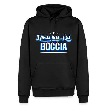 Boccia - j'peux pas , j'ai Boccia - Sweat à capuche Premium bio Homme - noir - Devant - Nico (187cm)