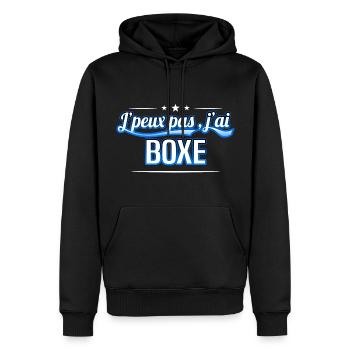 Boxe - j'peux pas , j'ai Boxe - Sweat à capuche Premium bio Homme - noir - Devant - Nico (187cm)