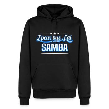 Samba - j'peux pas , j'ai Samba - Sweat à capuche Premium bio Homme - noir - Devant - Nico (187cm)