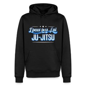 Ju-Jitsu - j'peux pas , j'ai Ju-Jitsu - Sweat à capuche Premium bio Homme - noir - Devant - Nico (187cm)
