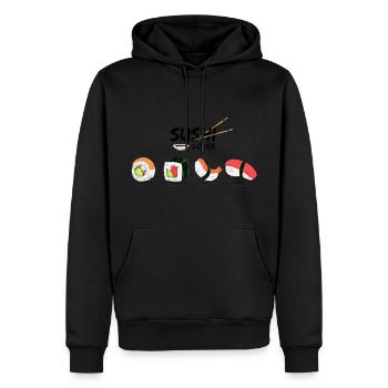 Sushi-Liebhaber - Männer Premium Bio Hoodie - Schwarz - Vorne - Nico (187cm)
