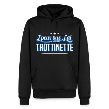 Trottinette - j'peux pas , j'ai Trottinette - Sweat à capuche Premium bio Homme - noir - Devant - Nico (187cm)