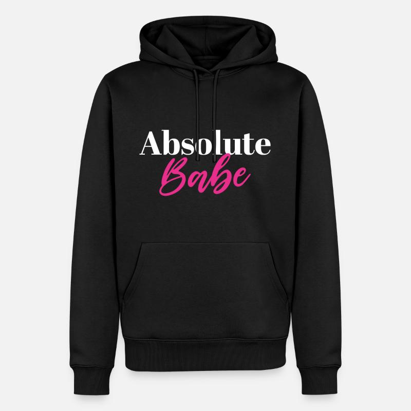 Absolutes Babe - Männer Premium Bio Hoodie - Schwarz