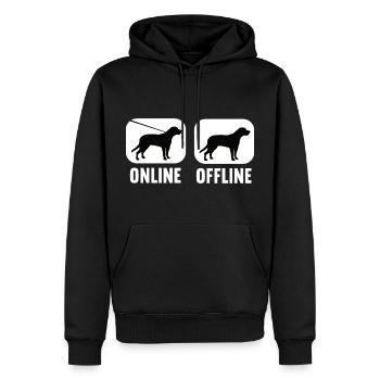 En ligne Hors ligne Broholmer Propriétaire de Broholmer - Sweat à capuche Premium bio Homme - noir - Devant - Nico (187cm)