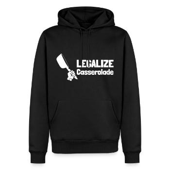 Legalize casserolade - Sweat à capuche Premium bio Homme - noir - Devant - Nico (187cm)