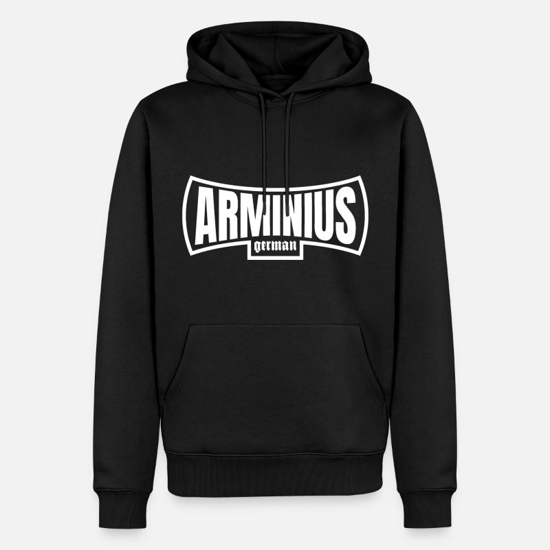 Arminius Français - Sweat à capuche Premium bio Homme - noir