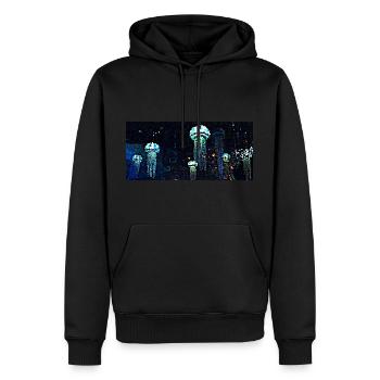 Immortal jellyfish - Men’s Premium Organic Hoodie - black - Front - Nico (187cm)
