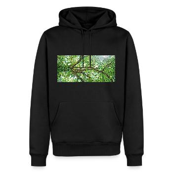 The graceful branches of a tree - Men’s Premium Organic Hoodie - black - Front - Nico (187cm)