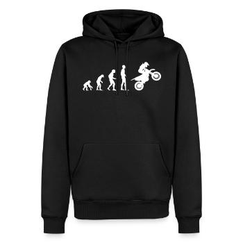 motorbike motorcycle evolution - Männer Premium Bio Hoodie - Schwarz - Vorne - Nico (187cm)