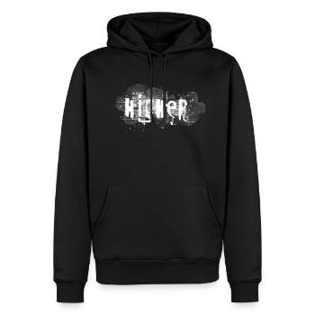 higher - Drum and Bass DJ Raver -DNB Drums - Men’s Premium Organic Hoodie - black - Front - Nico (187cm)