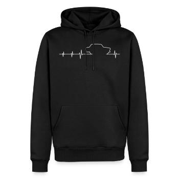 Trabi 601 ECG - Sweat à capuche Premium bio Homme - noir - Devant - Nico (187cm)