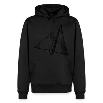 Paper planes - flying - Men’s Premium Organic Hoodie - black - Front - Nico (187cm)
